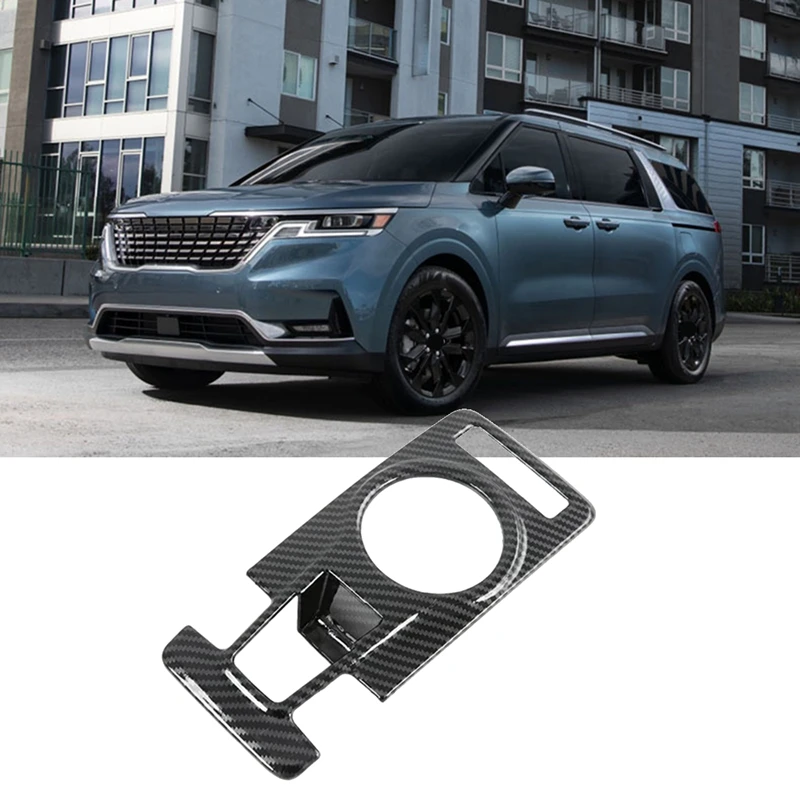 

Carbon Fiber Car Center Console Shift Panel Cover Trim for Kia Carnival KA4 2020 2021 2022