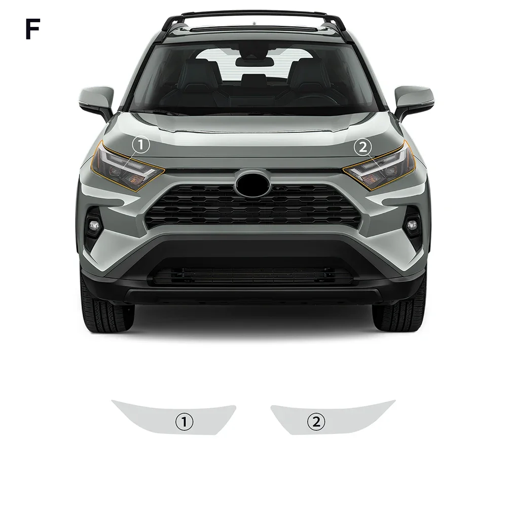 

Предварительно вырезанная защитная прозрачная пленка для Toyota RAV4 Hybrid xa50 2019-2024, передняя фара заднего вида PPF, ТПУ, прозрачная