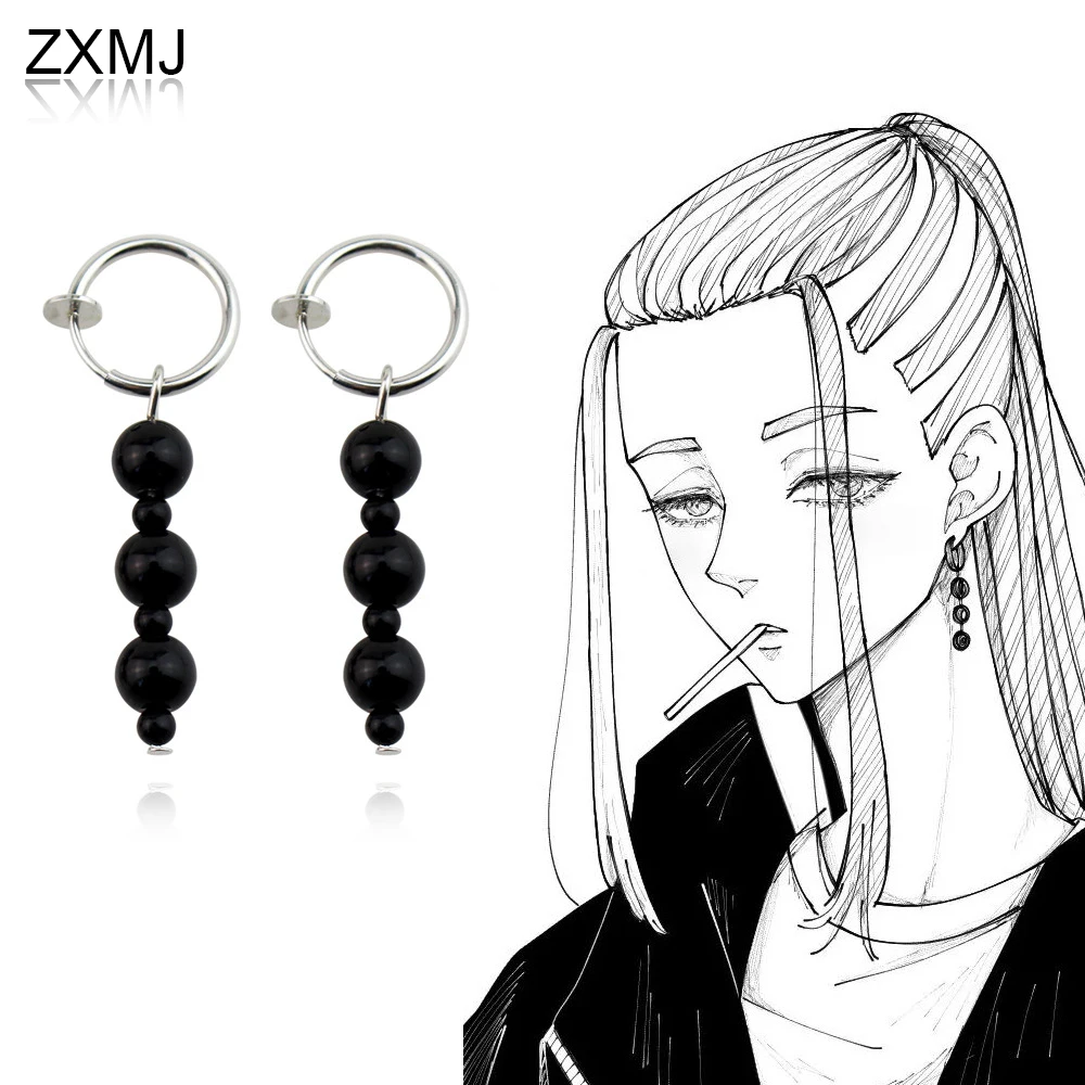 

ZXMJ Tokyo Avengers Earrings Anime Peripheral Pendant Jewelry Wakasa Same Earrings Fashion Cos Ear Clip Wholesale Pendants