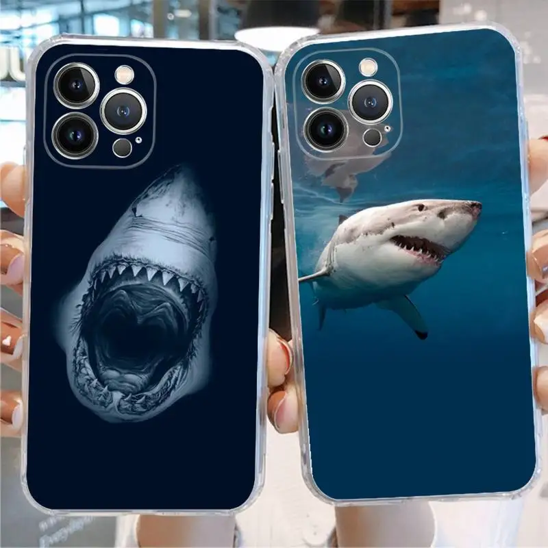 

Shark Phone Case For iPhone 14 11 12 13 Mini Pro XS Max Cover 6 7 8 Plus X XR SE 2020 Funda Shell
