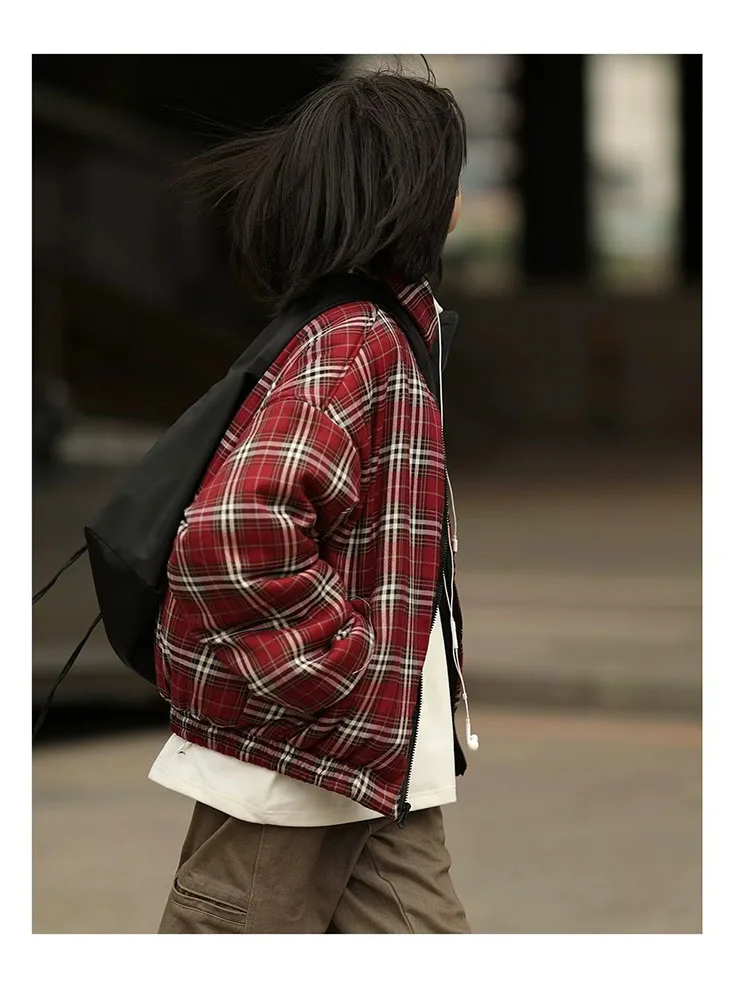 Двусторонние легкие парки для мужчин и женщин винтажная мешковатая хлопковая