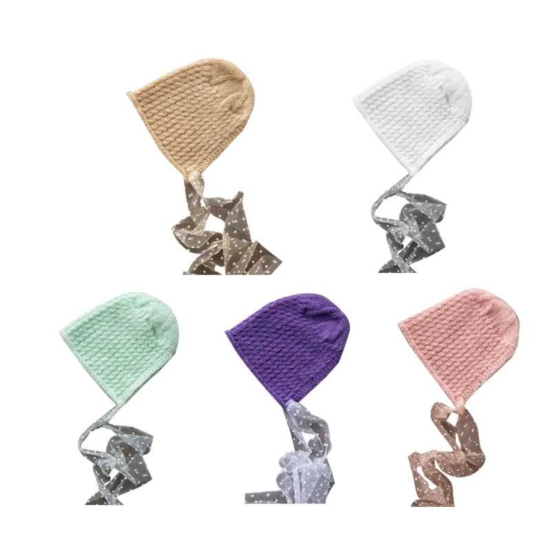

Newborn Mohair Bear Bonnet Knit Cap Newborn Mohair Photography Caps Props Gift Drop shipping