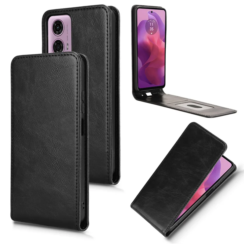Фото Для Moto G04 G04s G24 G24Power E14 флип-вертикальный чехол в стиле ретро, приятный для кожи, полное покрытие, держатель для карт для Moto G24 G04 4G, сумки для телефонов №4