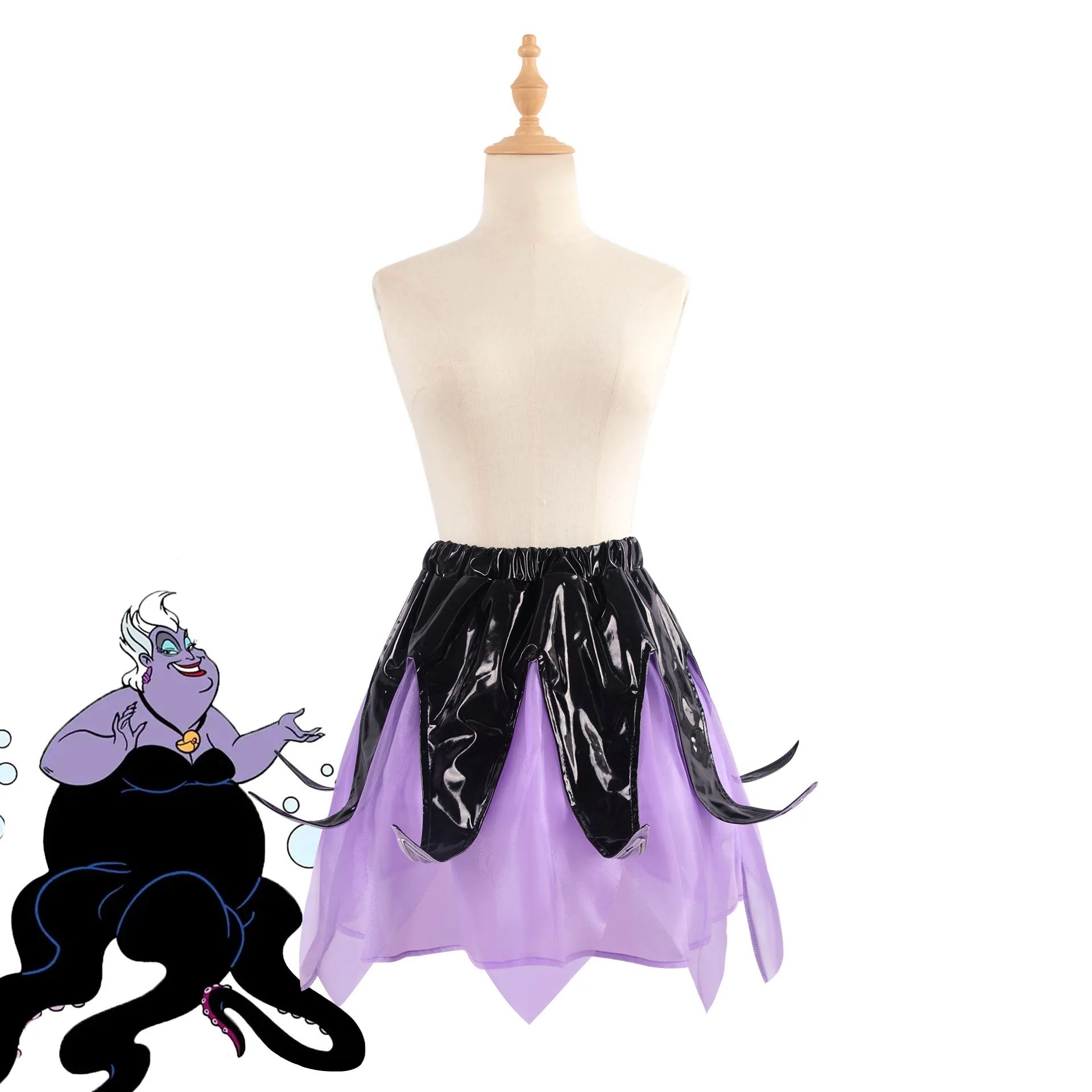 Юбка для косплея urсула фэнтезийная одежда мультяшный костюм русалки Маскировка