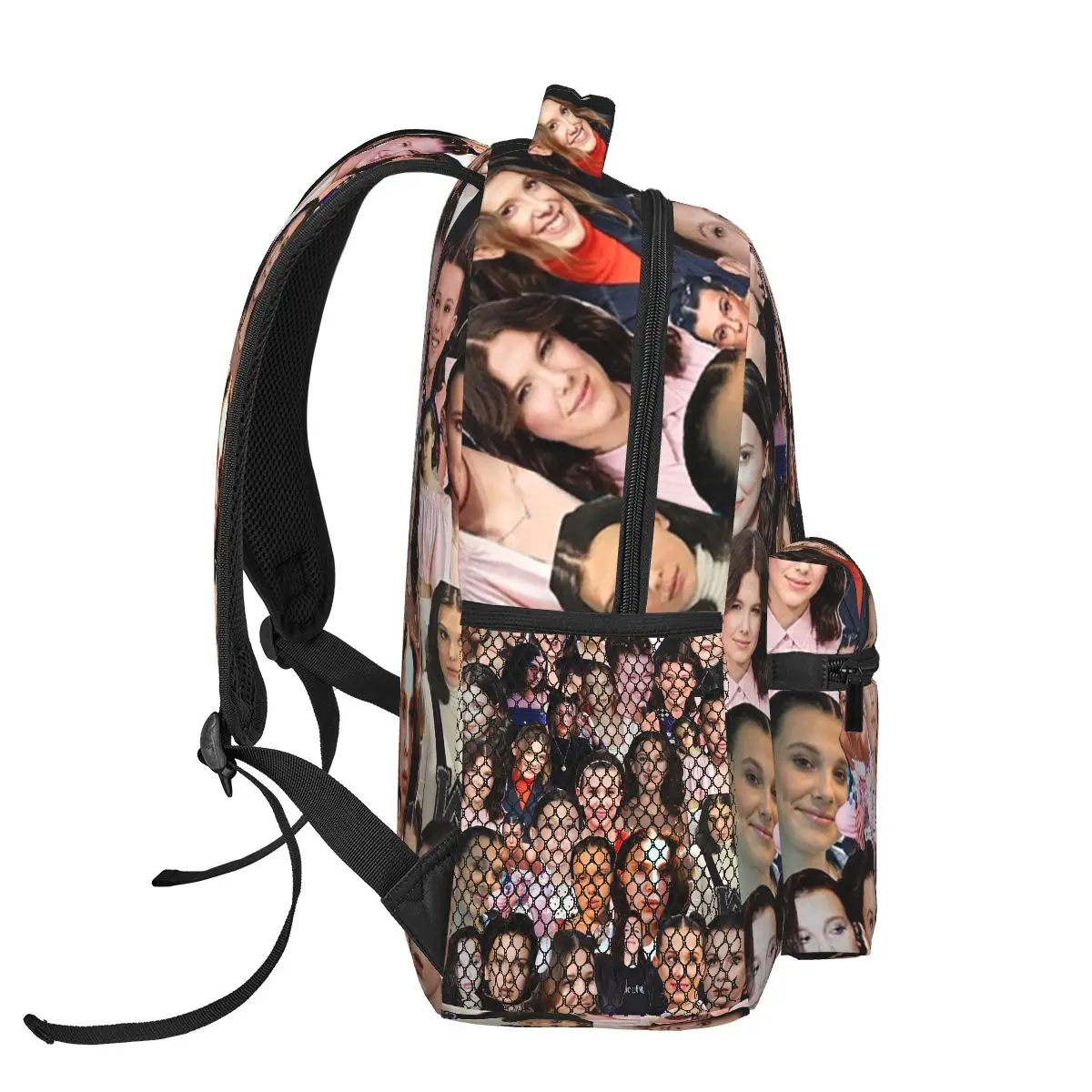 Рюкзаки с коллажем Millie Bobby Brown для мальчиков и девочек сумка книг школьные сумки