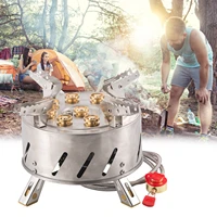 12800w gas camping stove stainless steel gas burner for picnic burner camping stove gas strong cookware supplies fire