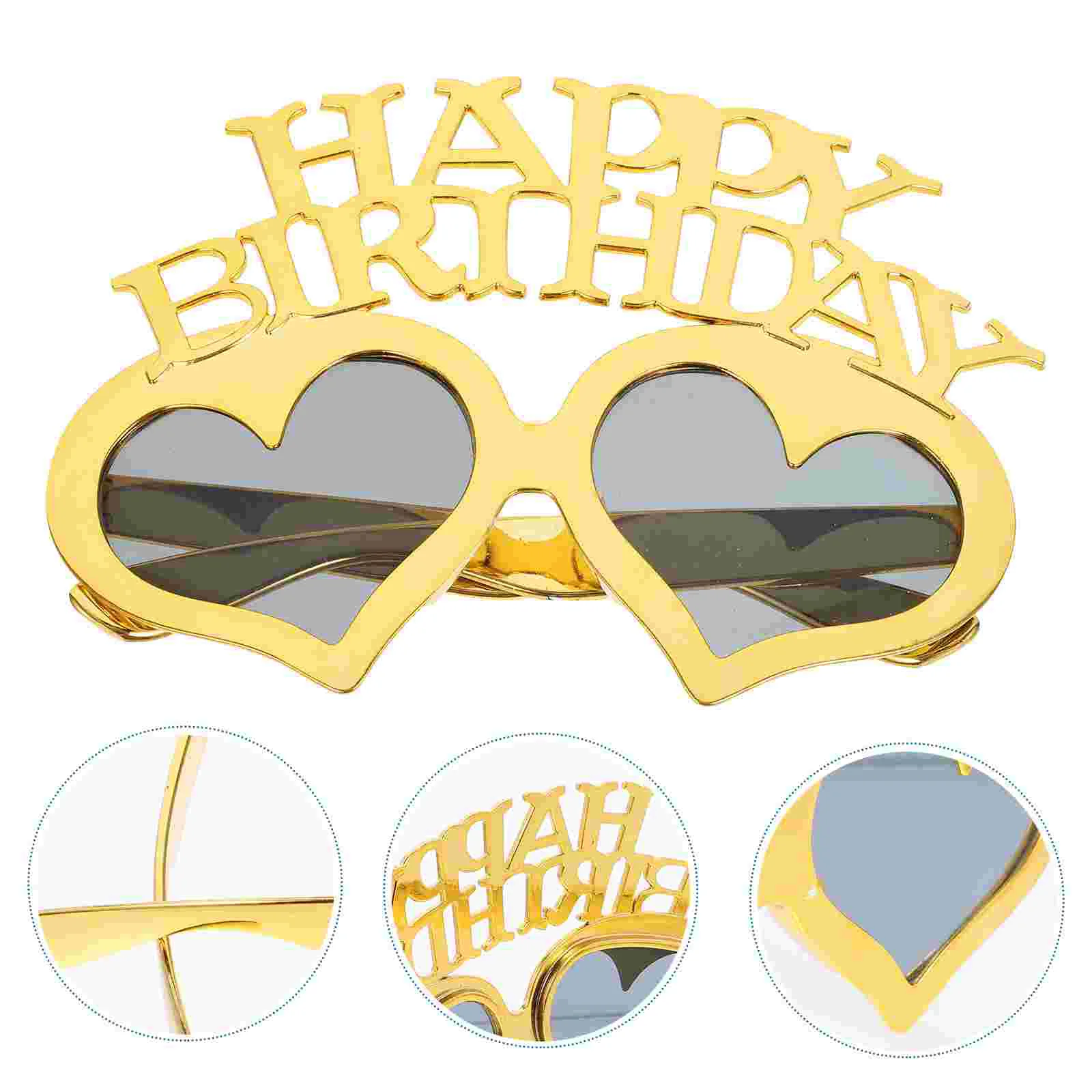 Очки для дня рождения очки очков старомодные золотые винтажные солнцезащитные