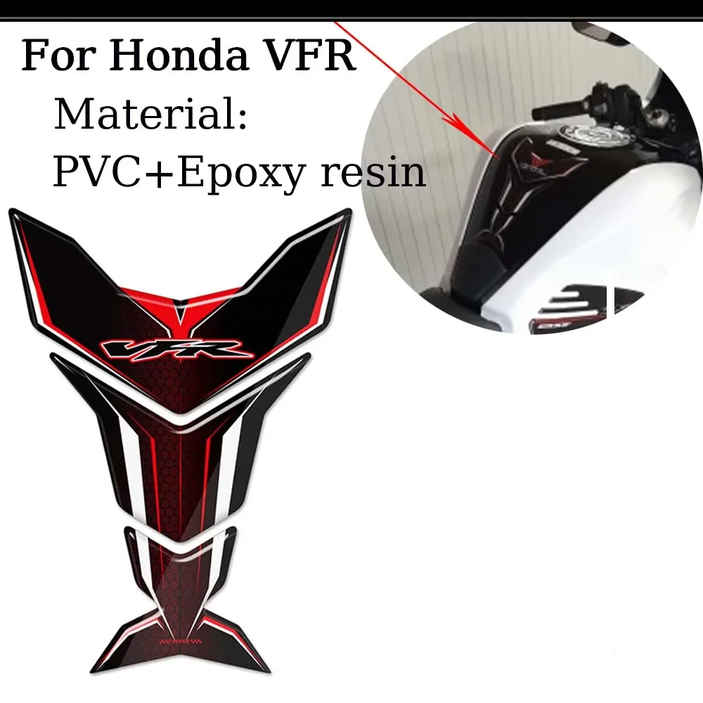 Фото Для Honda VFR 400 600 700 750 800 1200 X F VFR800 мотоциклетная накладка на бак, газ, масло, комплект, защита колена, рыбья кость, наклейки, наклейки №5