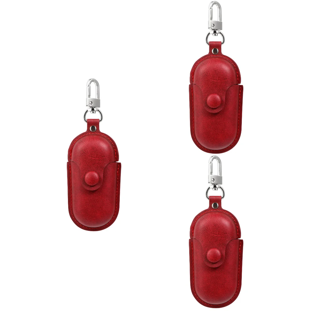 

3 pcs Earphone Holder Anti-Lost -proof Earphone Storage Bag (Red)