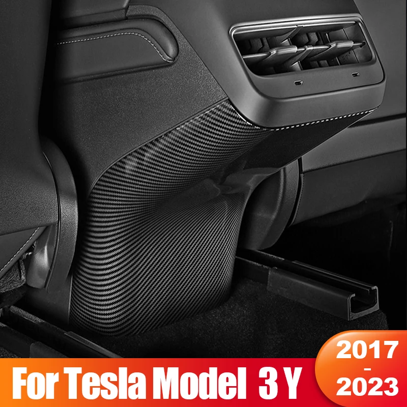 

For Tesla Model 3 Y 2017- 2020 2021 2022 2023 Model3 Car Air Outlet Lower Trim Cover Armrests Box Anti-Kick Pad Accessories