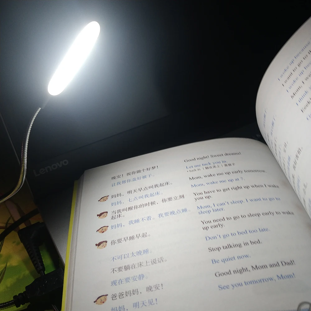 

Портативная светодиодная USB-лампа для чтения, миниатюрный USB-светильник, Гибкий Настольный светильник для чтения, ночсветильник для ноутбук...