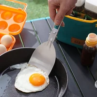 camping stainless steel portable picnic tool food turner frying shovel folding spatula cooking accessories