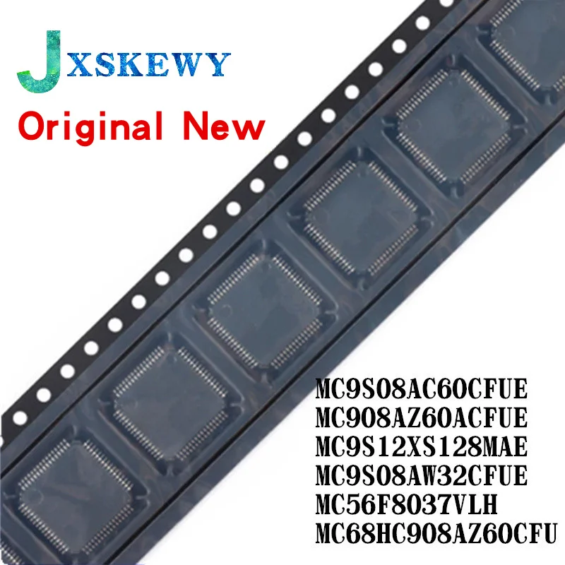 

1 шт. Новый MC9S08AC60 MC9S08AC60CFUE mc908az60acwas MC9S12XS128MAE MC9S08AW32CFUE MC56F8037VLH QFP-64 чипсет IC