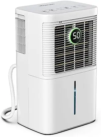 

2000 Sq. Ft Dehumidifier for Home and Basements, 25 Pints Dehumidifier with Drain Hose for Continuous Drainage, Washable Filter,
