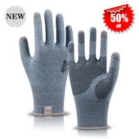 3 pairs summer gloves bamboo carbon fiber with mini dots non slip breathable fitness driving full finger light sports gloves