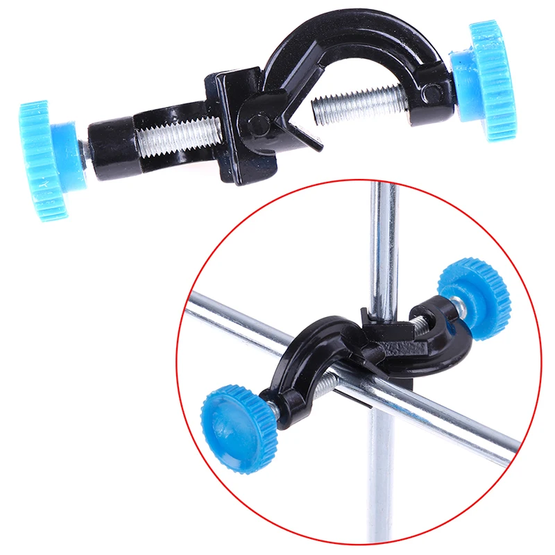 

2pcs New Lab Stands Double Top Wire Clamps Holder Metal Grip Supports Right Angle Clip