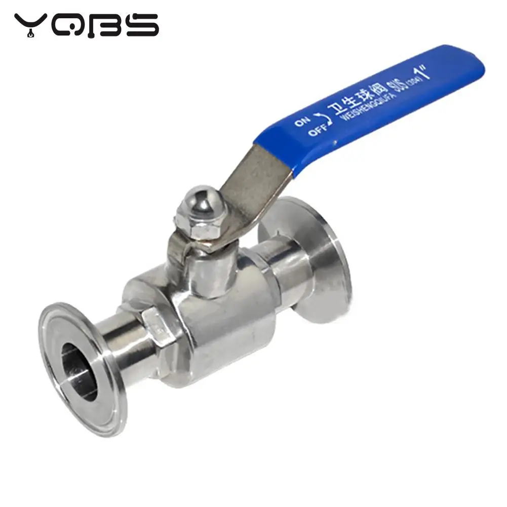 Гигиенический шаровой кран YQBS с полным отверстием тройной зажим наконечник из