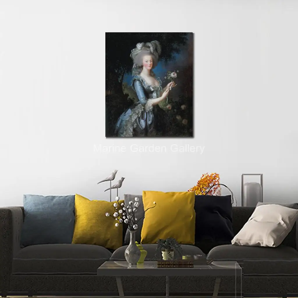 Картина маслом Земалу &quotПортрет Марии-Антуанетты с розой&quot