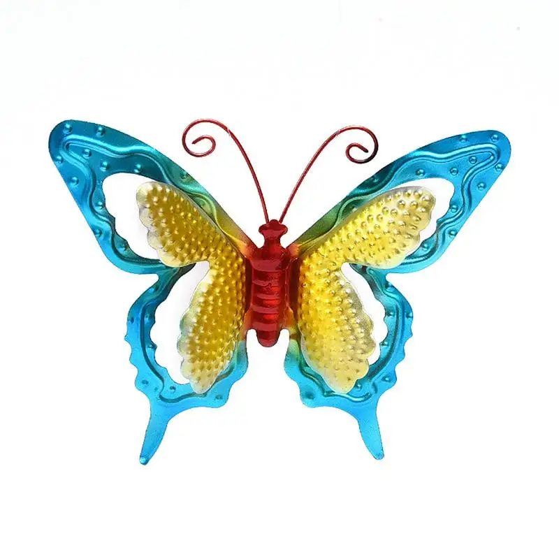 

3PCS Metal Butterfly Wall Decoration Indoor Outdoor Wall Hanging Patio Garden Decorated Living Room Hallway Patio Wall Hanging