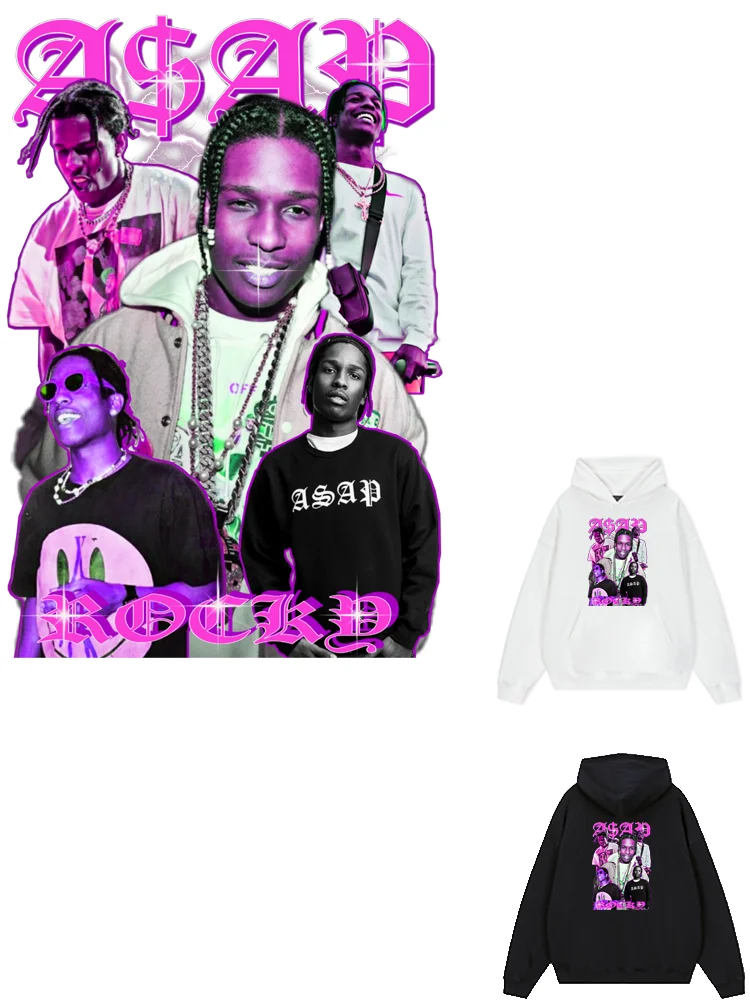 Asap rocky Patches for clothes DIY thermo-stickers for T-shirt Hoodie Ironing applications