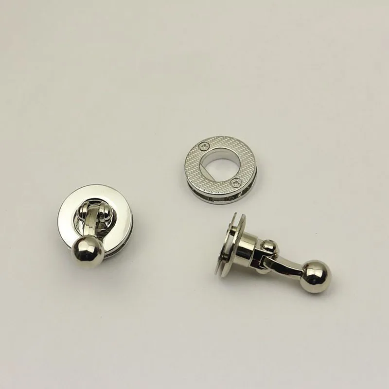 10pcs Metal Round Bag Turn Lock Twist Lock Clasp for Leather Craft Women Bag Handbag Shoulder Bag Purse DIY Hardware Accessories