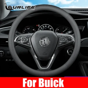38CM Leather Car steering wheel cover for Buick Cascada Enclave Encore Envision LaCrosse Regal Car accessories Breathable