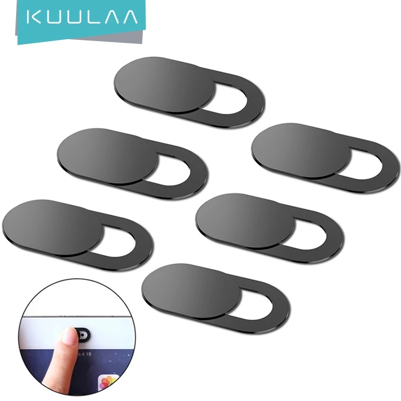 KUULAA Mobile Phone Privacy Sticker WebCam Cover Shutter Magnet Slider Plastic For iPhone Web Laptop PC For iPad Tablet Camera