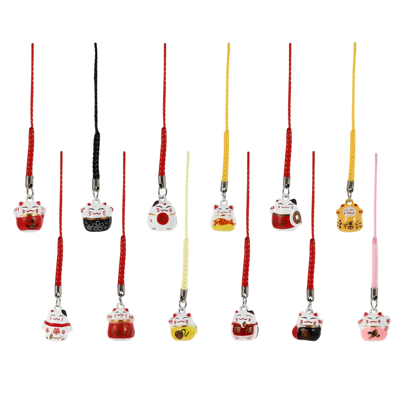 

Cat Hanging Bell Keychain Charm Bells Lucky Decorcar Decorationneko Maneki Ornament Pendants Fortune Key Ring Pendant Adornments