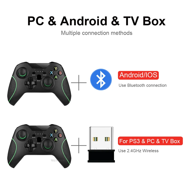 Беспроводной геймпад для PS3/IOS/Android Phone/PC/TV Box джойстик 2 4G джойпад игровой
