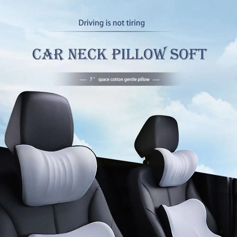 

Soft Car Neck Headrest Pillow Auto Seat Memory Foam Head Support For Driving Road Trip Rest Sleeping Pain Relief Car Access B9M3