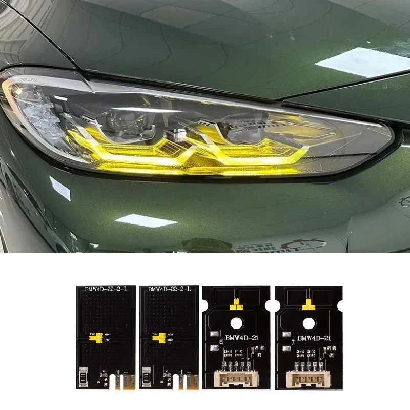 Светодиодная ПЛАТА ДХО с ЖЕЛТЫМ АНГЕЛЬОМ ДЛЯ G80 M3 G82 G83 M4 G22 G23 G26 4 СЕРИЯ 2021-2024