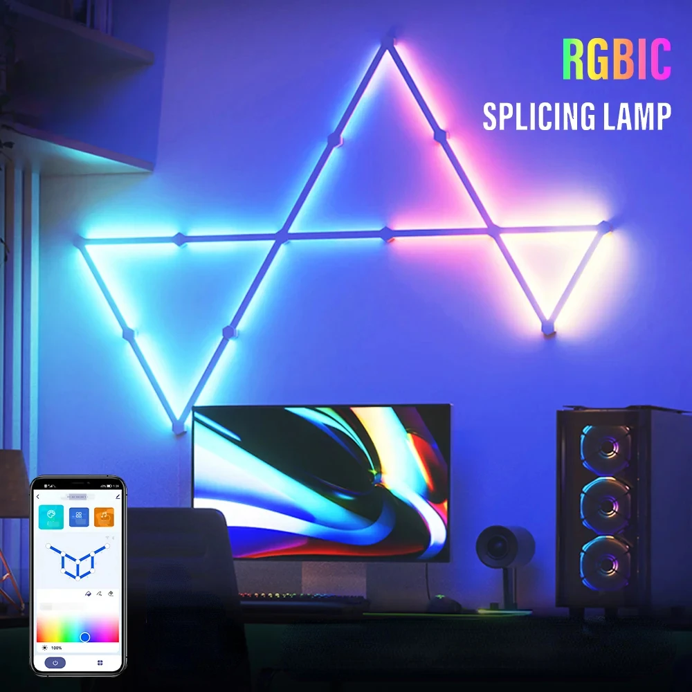 Умная настенная лампа RGB создает атмосферу сделай сам Bluetooth APP музыкальный ритм