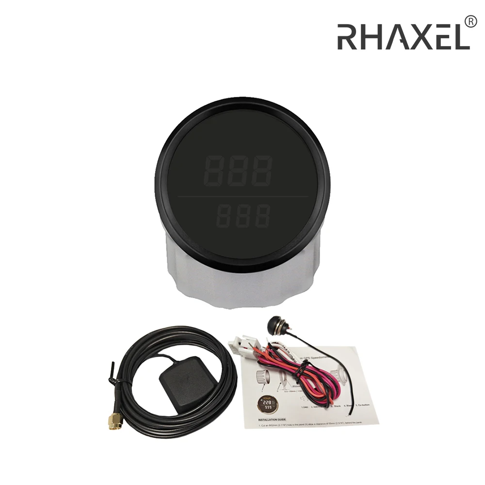 Спидометр RHAXEL для морских сосудов 2 дюйма GPS 0-999 км/ч