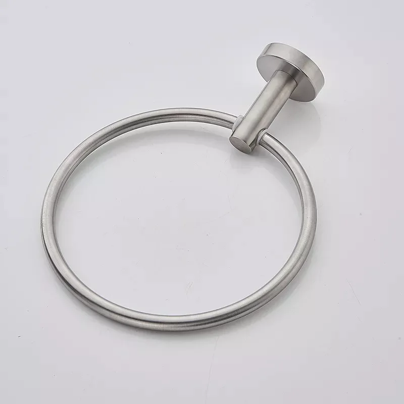 

Heavy Duty Stainless Steel Hand Towel Holder Round Bath Towel Holder Hangers with Wall Mount Hardware Brushed Nickel