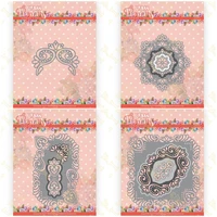 urban flowers doily rectangle square new metal cutting dies making christmas scrapbooking greeting card decorative embossing