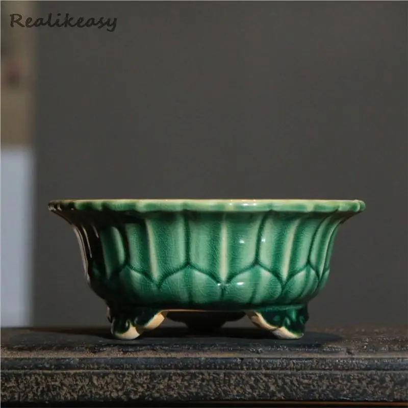 Цветочный горшок в китайском стиле с фиолетовым песком Домашний Настольный