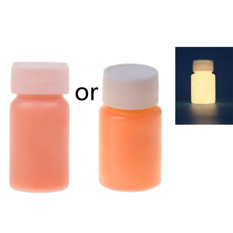 E0BF 8 Colors Long-lasting Luminous Paints Auto Glow Glow in Dark Acrylic Paints Reflective Paints for Artwork Party Supplies