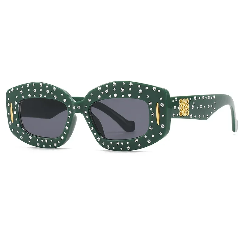 Солнцезащитные очки кошачий глаз для женщин модные блестящие ретро-очки