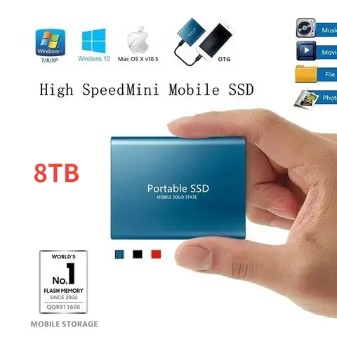 Новый внешний SSD-накопитель USB 500, 16 ТБ, ГБ, 4 ТБ