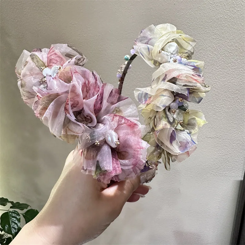 Женские блестящие повязки на голову из полиэстера