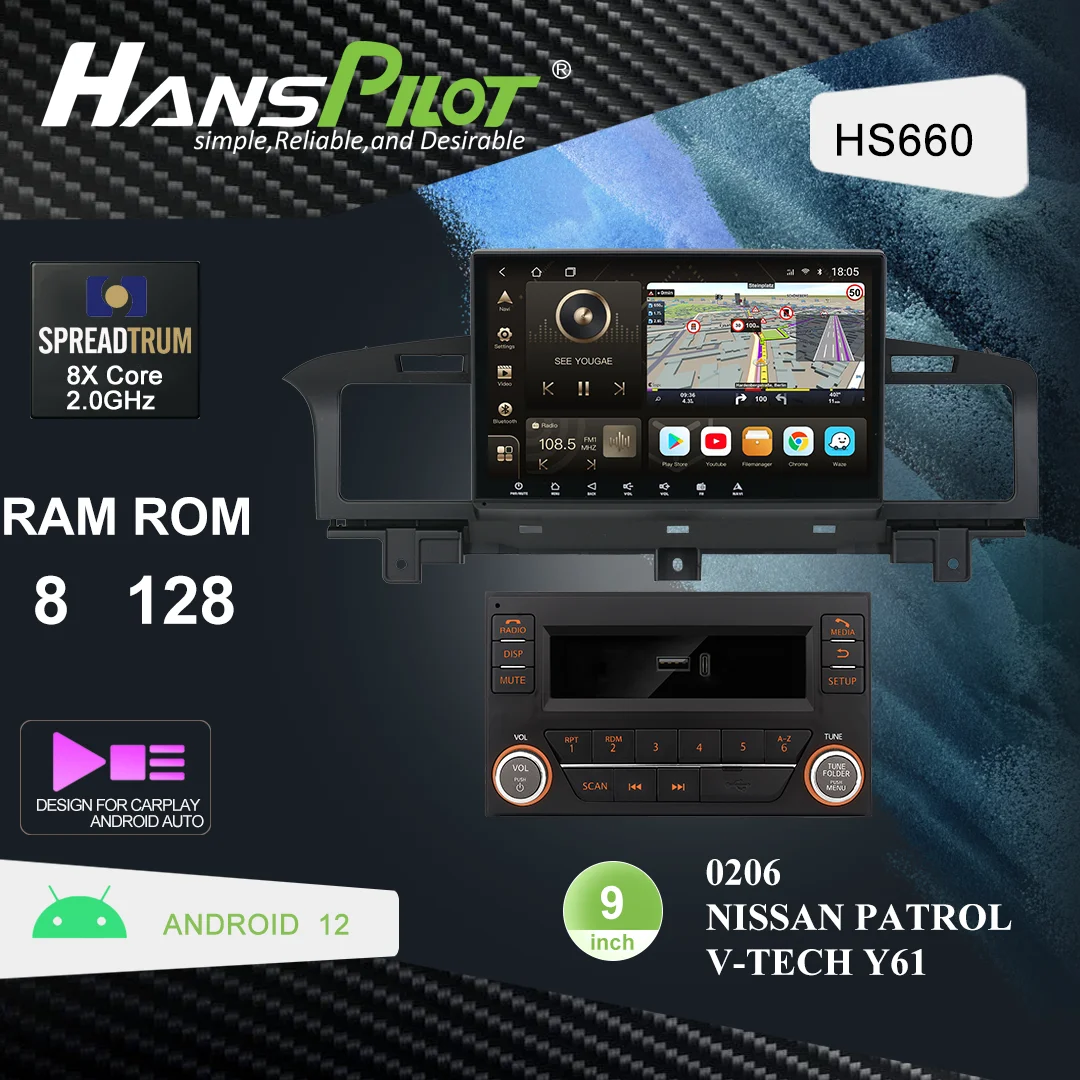 

Android-навигация, Автомагнитола DVD для Nissan патруль VTC V-Tech Y61 Safari с CarPlay AndroidAuto