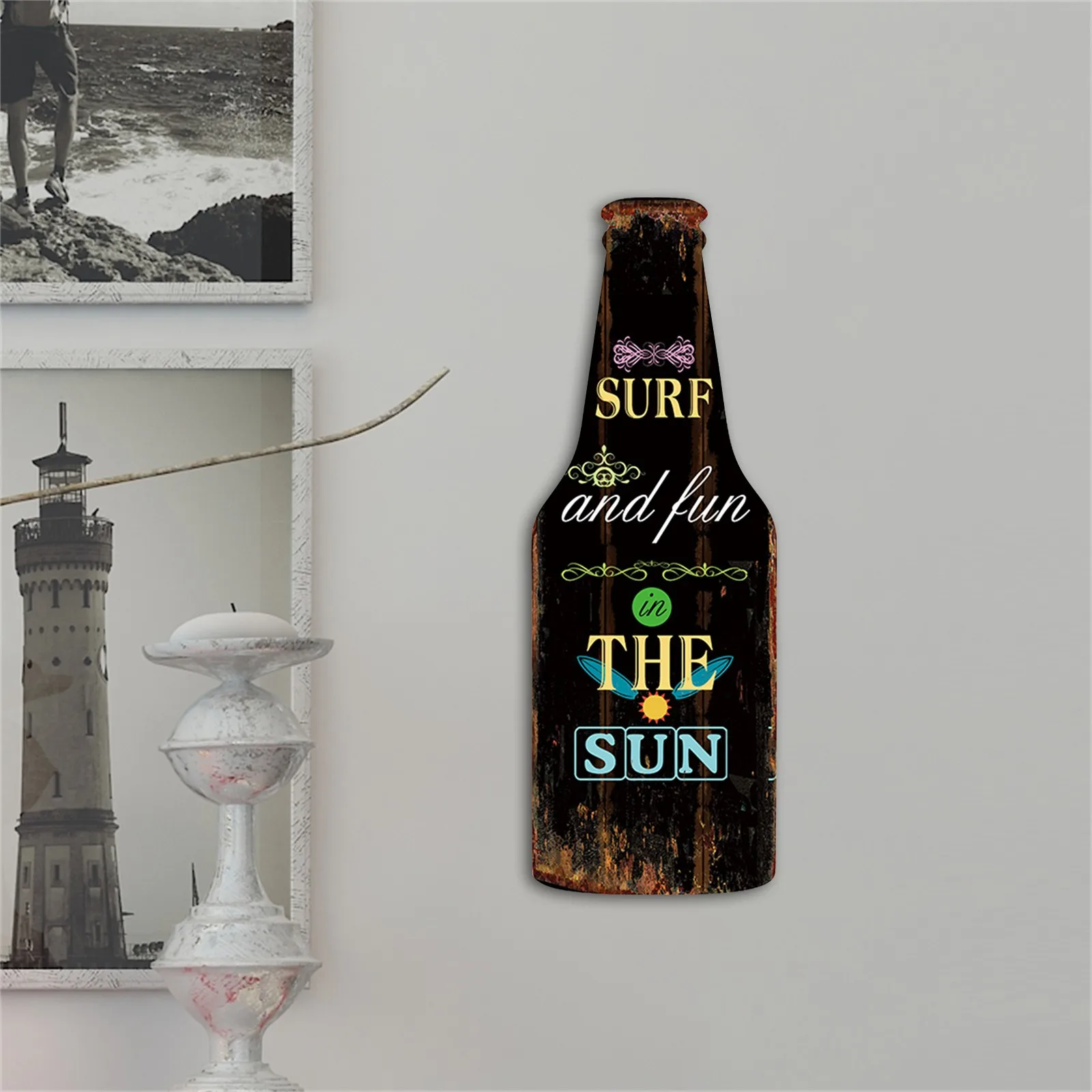 Винтажная доска для серфинга бутылка пива домашний декор деревянные знаки бара