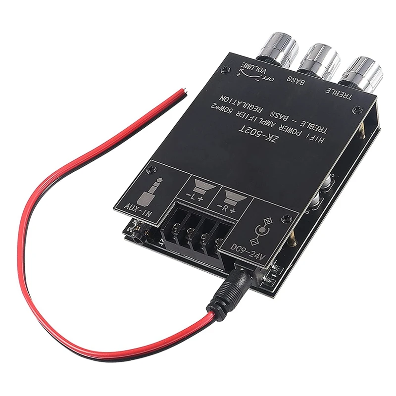 Плата аудиоусилителя ZK-502T Bluetooth 5 0 50 Вт + 2 канала AUX BT модуль стереоусилителя DC12-24V