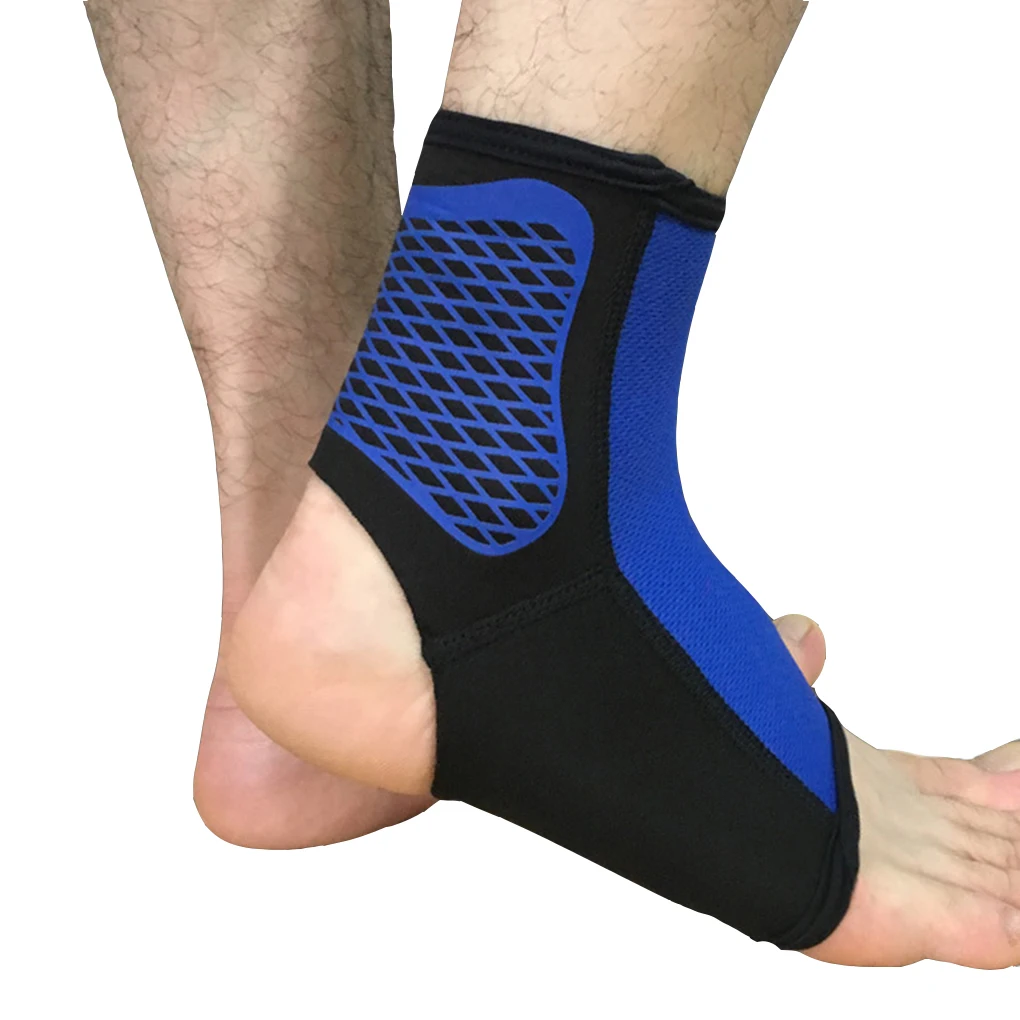 

Женский и мужской спортивный фиксатор голеностопа для бега, баскетбола, футбола, защитный рукав, синий, xL