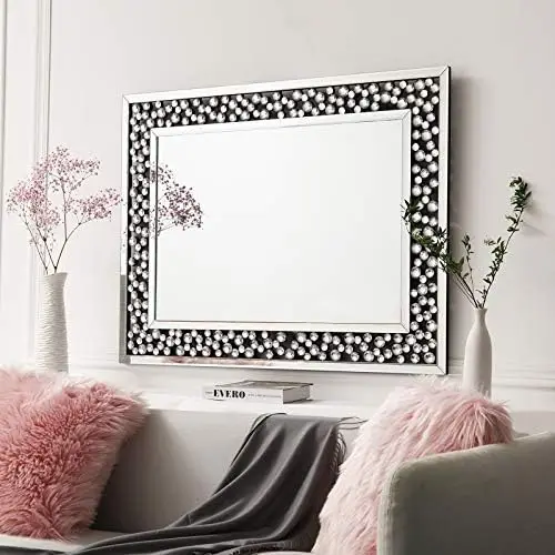 

Art Decorative Mirrors Large Grecian Venetian Mirror for Hotel Home Vanity Sliver Mirror (W 27.5" x H 39.4" Rectangle)