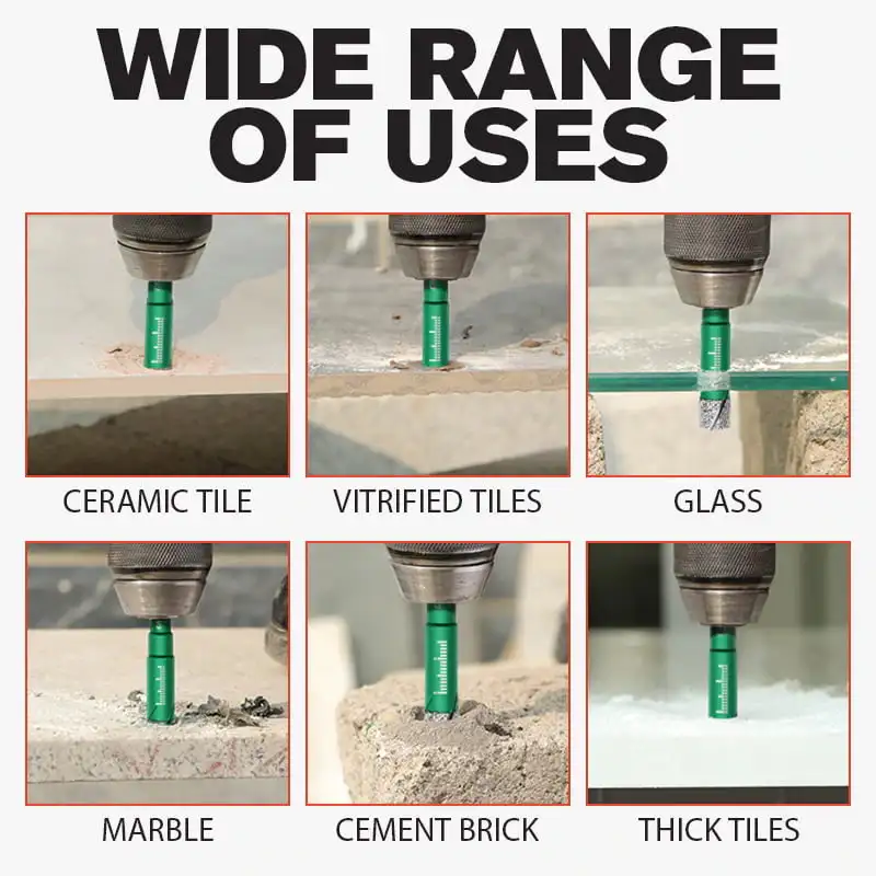 Паяные сверла для сухой плитки 5/6/8/10/12 мм с шестигранной ручкой Открыватель