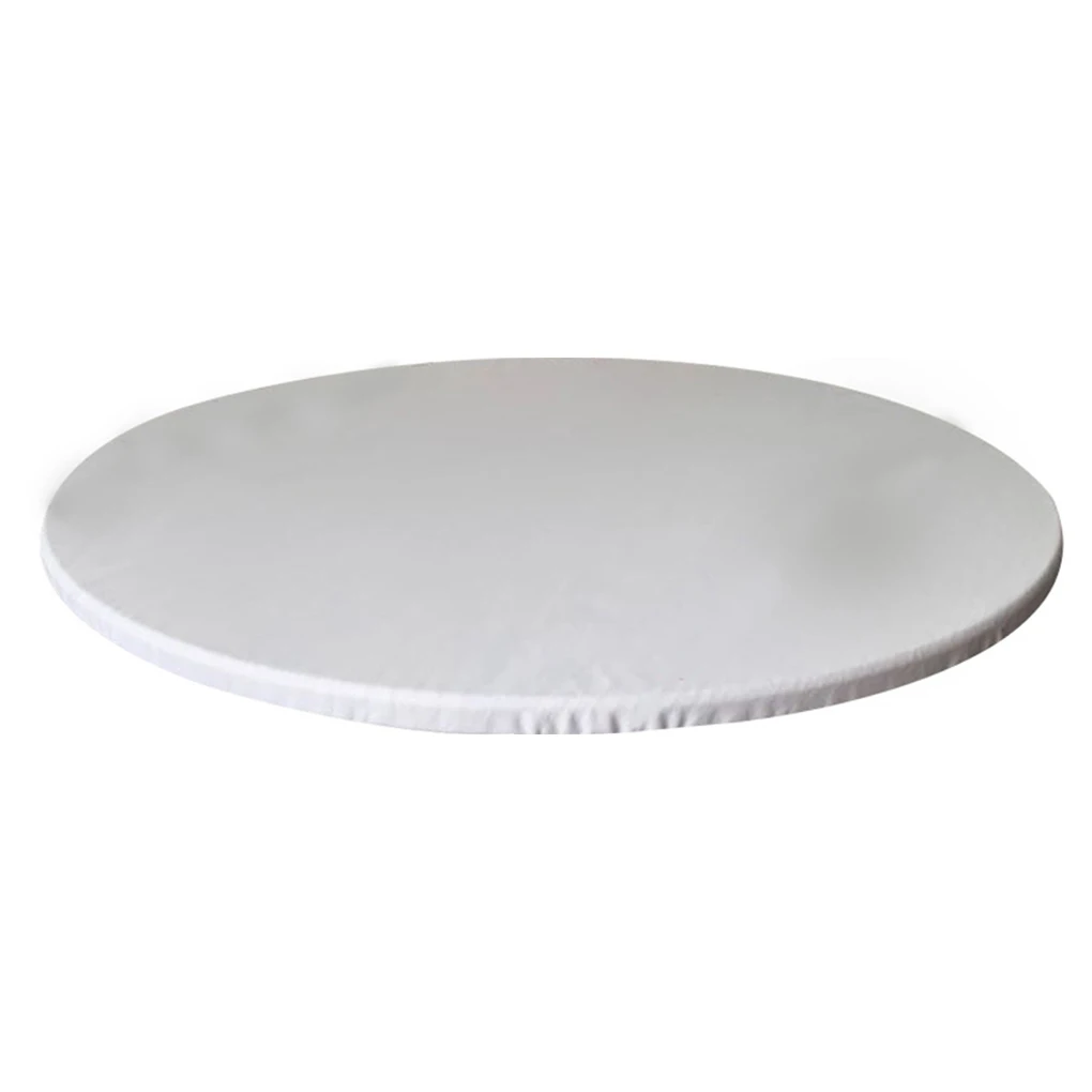 

Round Table Cloth Waterproof Tablecloth Oil-Proof Edged Stretch Cover Living Room Non Slide Decoration Catering Party
