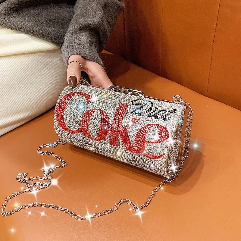 

Diamond Luxury Handbags Women Bags Cola Designer Evening Party Money Clutch Bag Wedding Purse Chain Mini Shoulder Crossbody Bag