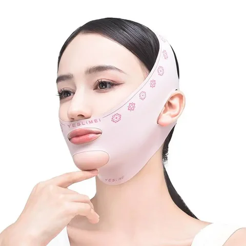 V-образная маска бандаж для женщин для подтяжки лица лифтинг дышащий розовый многоразовые инструменты бандаж против морщин уход за кожей лица N2H1