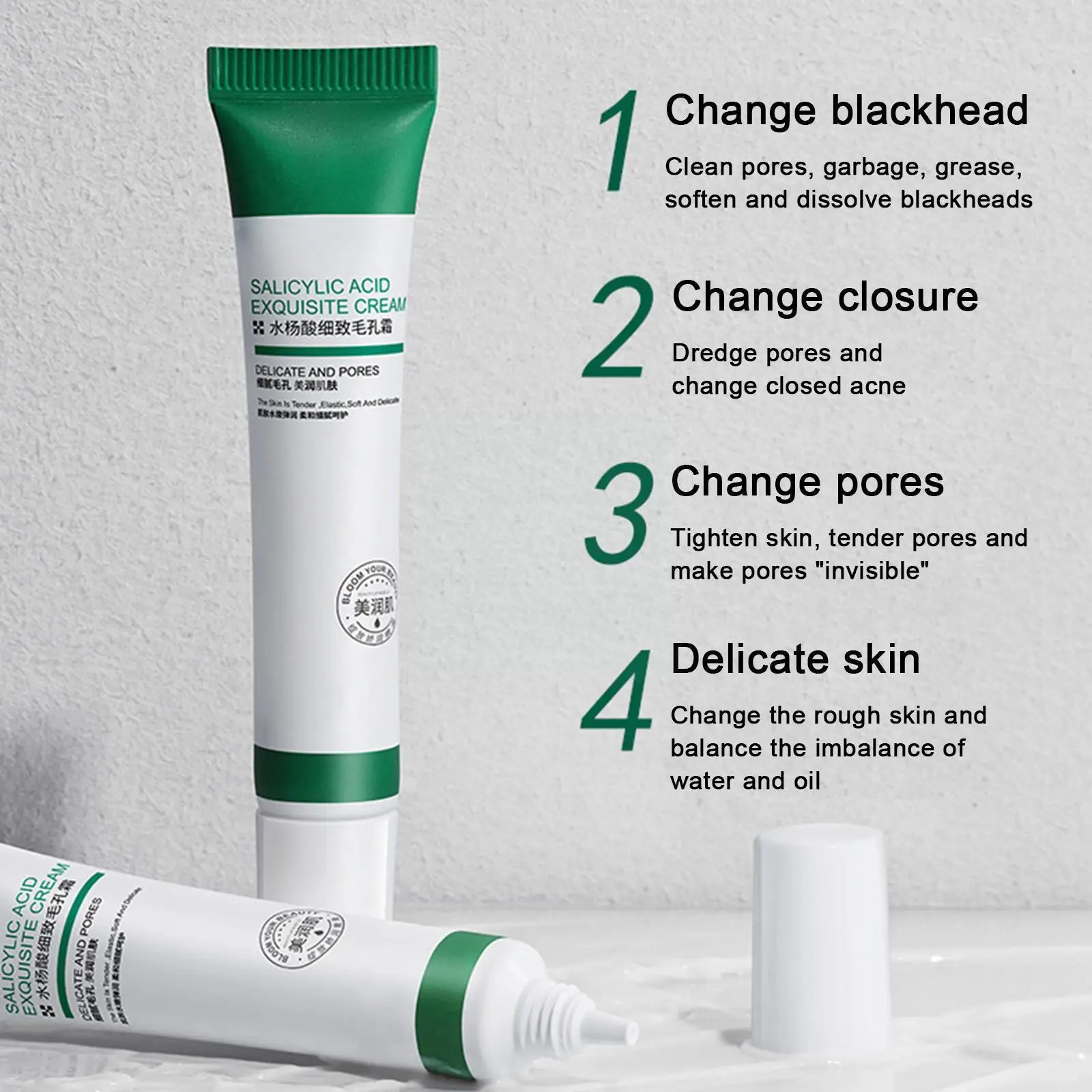 

20g Salicylic Acid Refining Cream Shrink Pore Improve Control Blackheads Oil Anti-aging Cream Acnes Care Whitening Skin T1i0